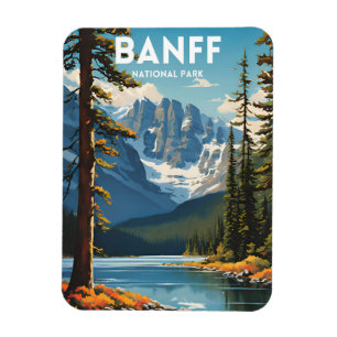 Ímã Poster de viagens tradicional do Banff National Pa