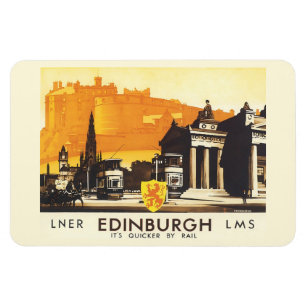 Ímã Poster de Viagens vintage fina LNER do Edimburgo
