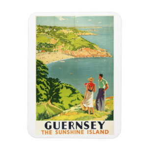 Ímã Poster de viagens Vintage Guernsey Magnet