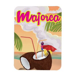 Ímã poster de viagens vintage majorca.