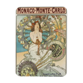 Ímã Poster de Vintage Mont-Carlo por Alphonse Mucha