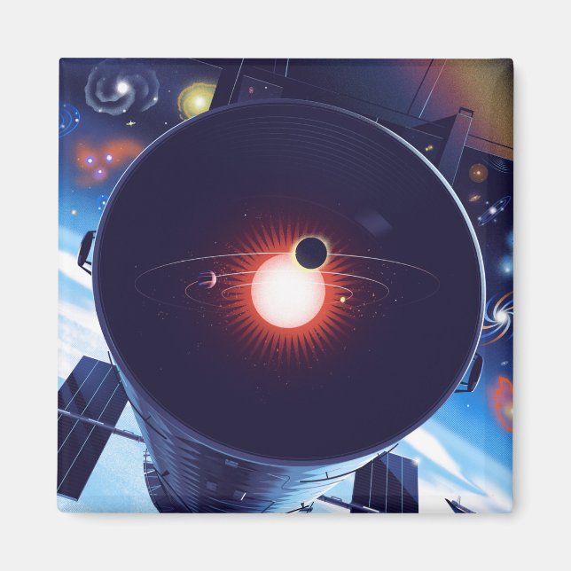 Imã Poster do telescópio espacial Hubble. (Frente)