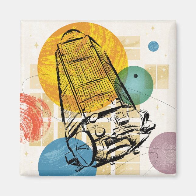 Imã Poster do telescópio espacial Kepler. (Frente)