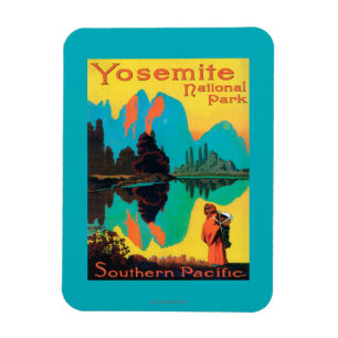 Ímã Poster do turista - parque nacional de Yosemite,