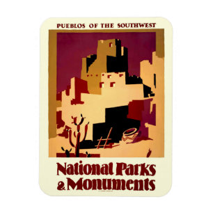 Ímã Poster dos Parques Nacionais WPA do Sudoeste de Pu