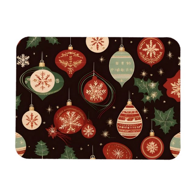 Ímã poster natal vintage (Horizontal)