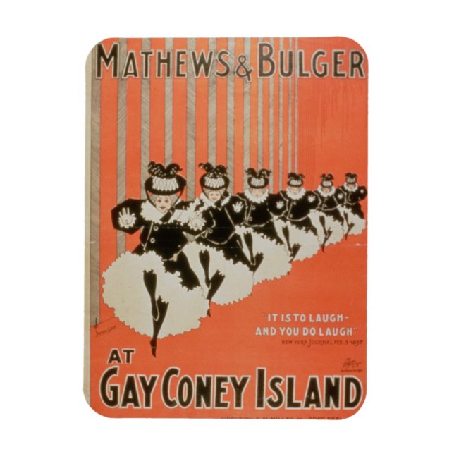 Ímã Poster para 'Mathews & Bulger' em Gay Coney Island (Vertical)