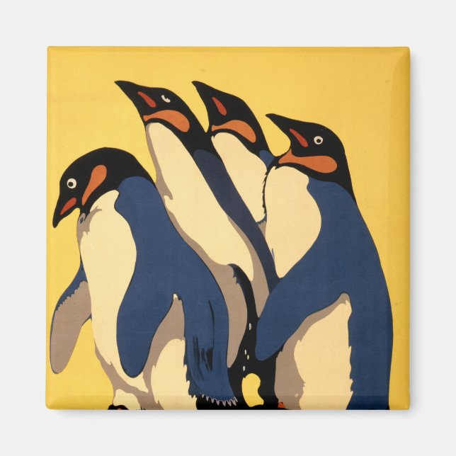 Imã Poster Para O Transporte De Metrô Para O Zoológico (Frente)