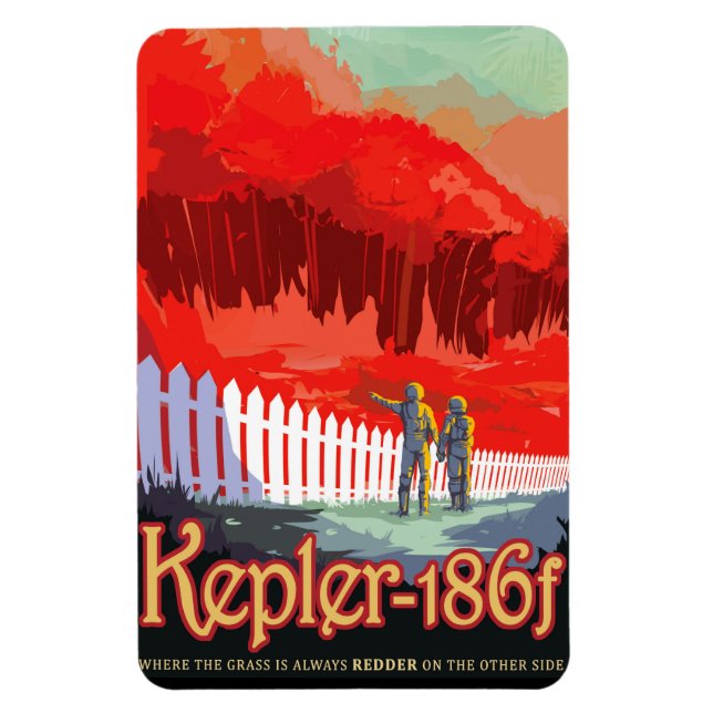 Ímã POSTER Sci Fi Viagem NASA Future - Kepler 186f (Vertical)