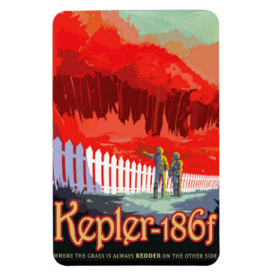 Ímã Poster SciFi da NASA Future Viagem - Kepler 186f