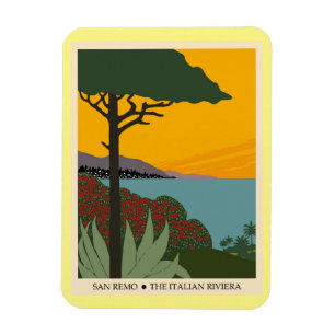 Ímã Poster Viagens vintage de San Remo