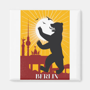 Imã Poster vintage de Berlim