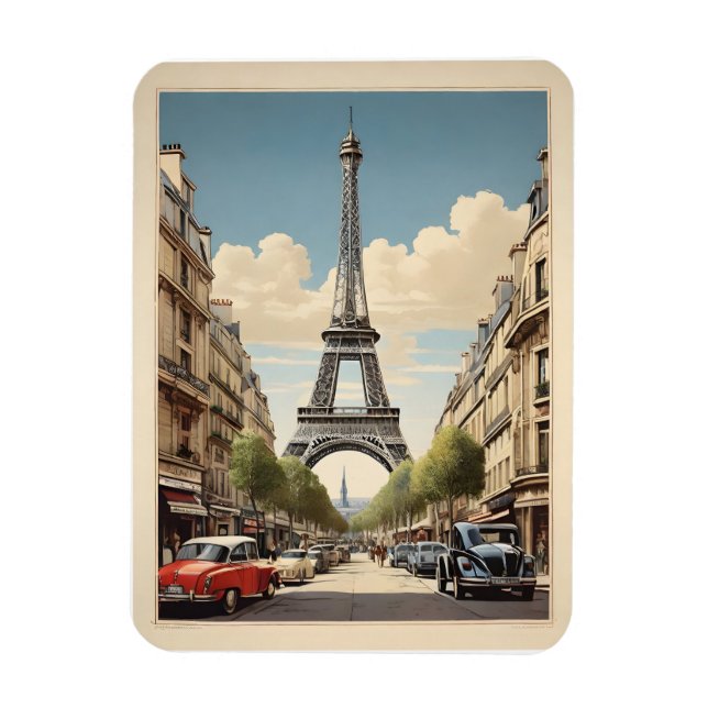 Ímã Poster vintage de Paris (Vertical)