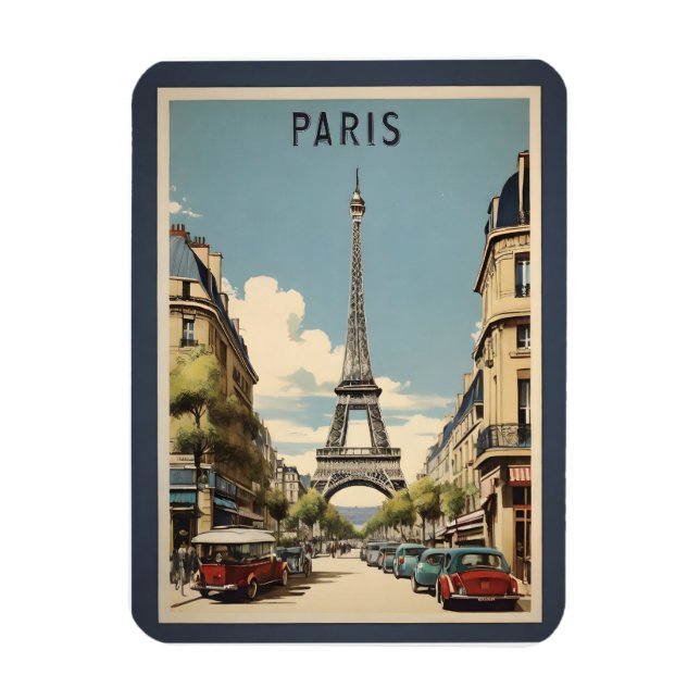 Ímã Poster vintage de Paris (Vertical)