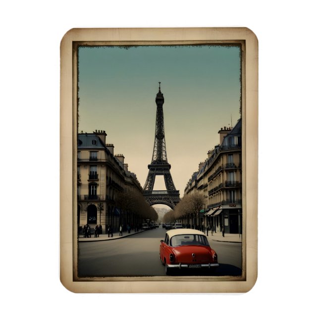 Ímã Poster vintage de Paris (Vertical)