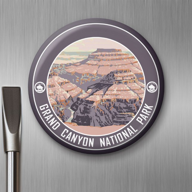 Imã Poster vintage Grand Canyon (Custom Magnet)