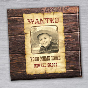Imã Poster   Vintage Wild West Photo Template M