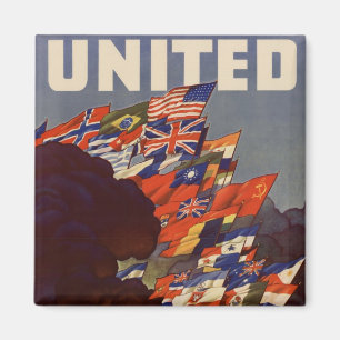 Imã Poster vintage WWII