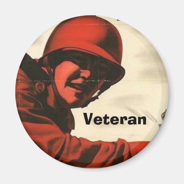 Imã Poster vintage WWII (Frente)