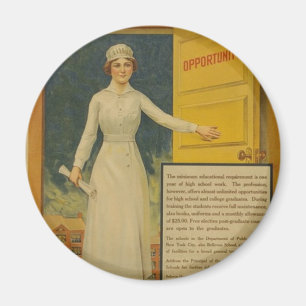 Imã poster WI 1917 Ser Uma Enfermeira Treinada