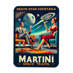 Ímã Posteres de viagens Espaciais Martini Coquetéis da