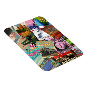 Ímã Posters de viagens vintage