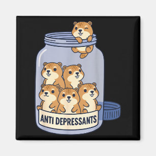 Imã Pote Antidepressivo de Toupeira Engraçado para Men
