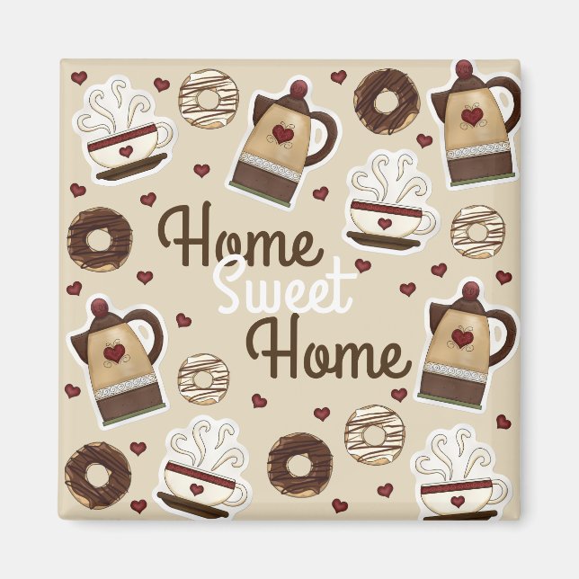 Imã Pote de café e taça (Frente)