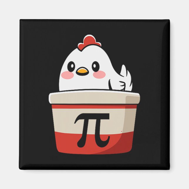 Imã Pote de frango Torta Engraçada Matemática Pover Pu (Frente)