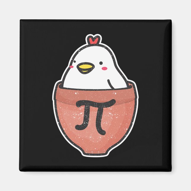 Imã Pote De Galinha Pi Dia Engraçado Professor De Mate (Frente)