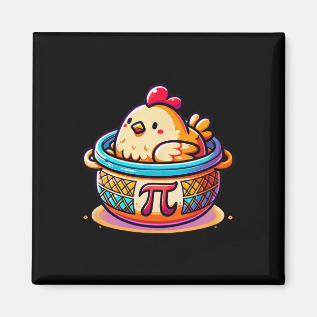 Imã Pote De Galinha Pi Engraçado Pi Day Math (Frente)