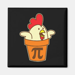 Imã Pote De Galinha Pi Geek Pie Matemática Pun Engraça