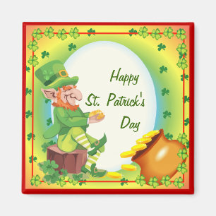 Imã Pote Irlandês Leprechaun do Dourado