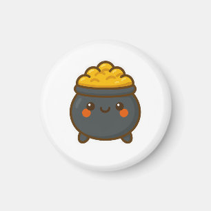 Imã Pote Kawaii do Dourado