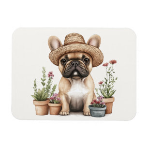 Ímã Potes de Flor para Jardinagem de Bulldog Francês