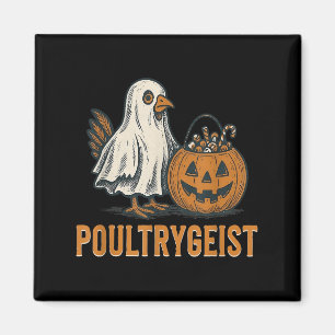 Imã Poultrygeist Chicken Ghost Pumpkin Costume Hallowe