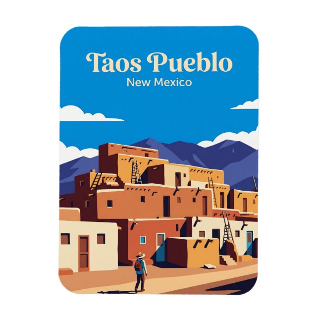 Ímã Povoado de Taos EUA (Vertical)