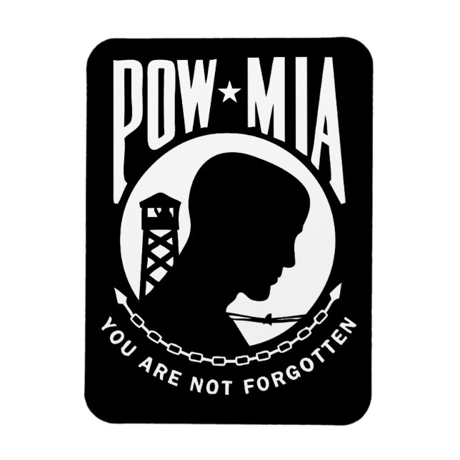 Ímã POW MIA flexível (Vertical)