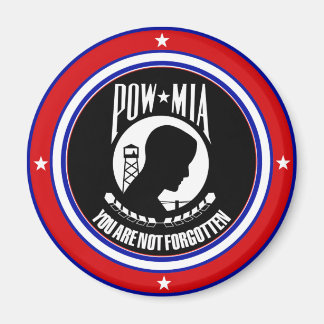 IMÃ POW MIA - VERMELHO BRANCO E AZUL