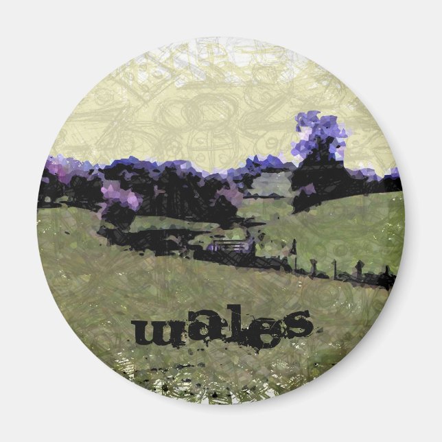 Imã Powys Doodle (Frente)