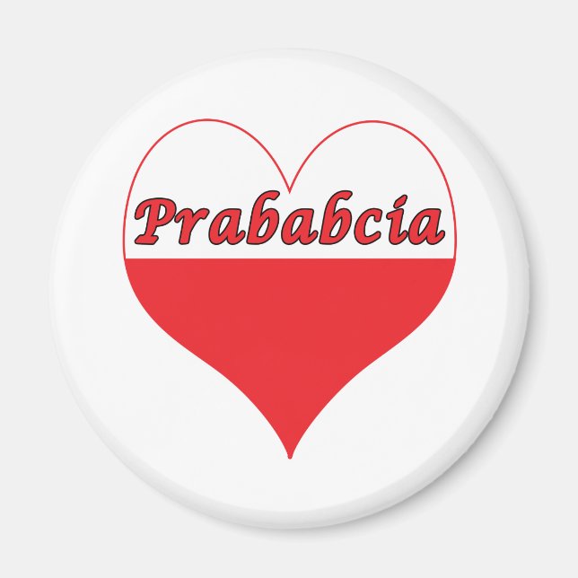 Imã Prababcia Polonês Heart (Frente)