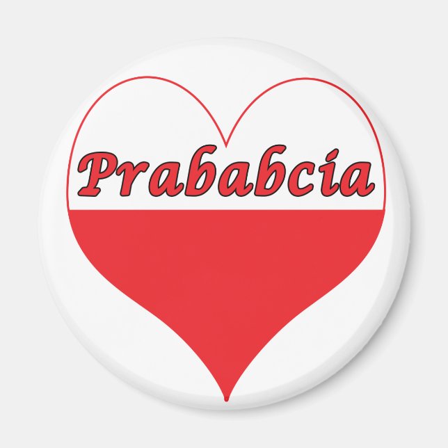 Imã Prababcia Polonês Heart (Frente)