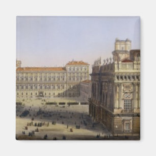 Imã Praça Castello, Turin, gravado por F. Citterio (c