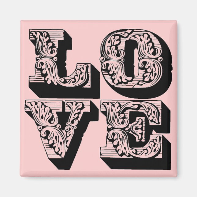 Imã Praça de Amor Rosa rico (Frente)