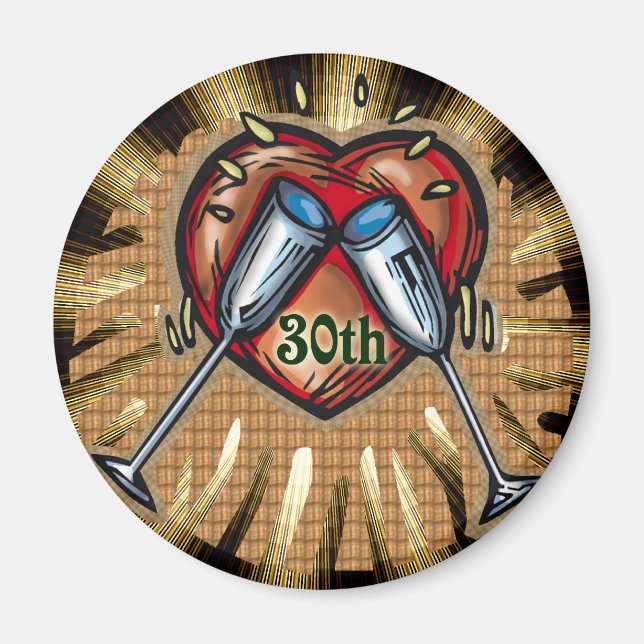 Imã praça de aniversário de 30 (Frente)