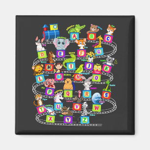 Imã Praça de Aprendizagem do Alfabeto Animal ABC