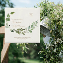 Praça de Casamento Eucalyptus Cream Salve a Data