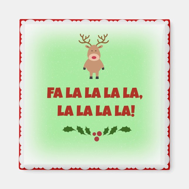 Imã Praça de Natal Fa La La La La (Frente)