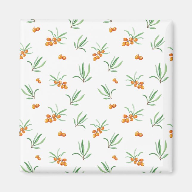 Imã Praça Floral Primavera do Padrão de Flor (Frente)