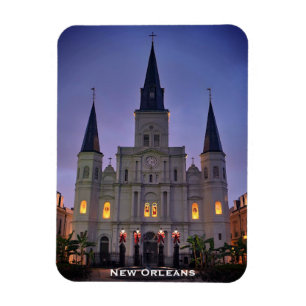 Ímã Praça Jackson, Nova Orleans, LA Catedral Basilica
